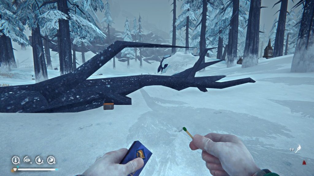 Местоположение тайника за поваленным деревом у церкви в Милтоне, The Long Dark