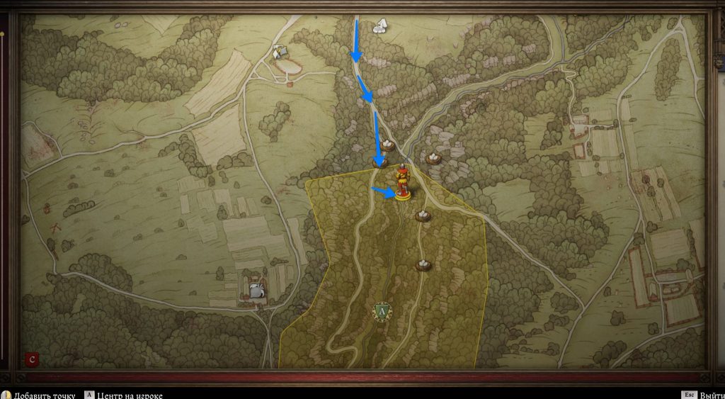 тропинка от дороги к ручью — путь к лагерю Чирея