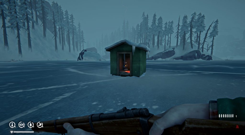 рыбацкий барак на Загадочном озере — ловля рыбы в The Long Dark