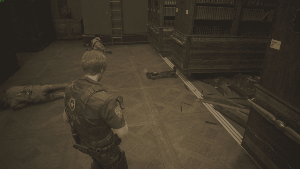 библиотека с домкратом — головоломка со стеллажами, RE2 Remake