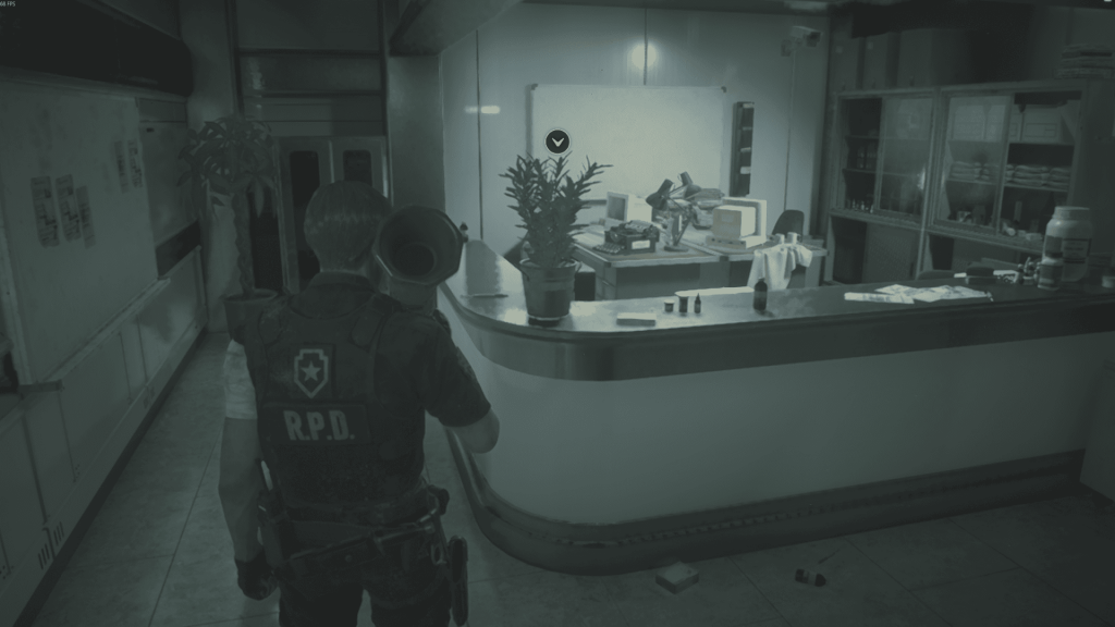 вестибюль лаборатории — сохранение, Resident Evil 2 Remake